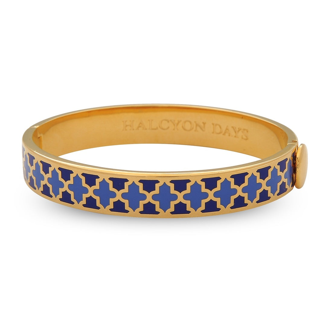 Halcyon Days Agama Cobalt & Bluebell Hinged Bangle