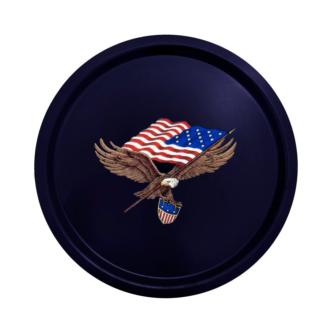 Halcyon Days Star Spangled Banner Round Tray