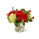 Winter Red Camellias & Berries