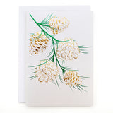 Pine Cone Branch Note Cards, Set of 8