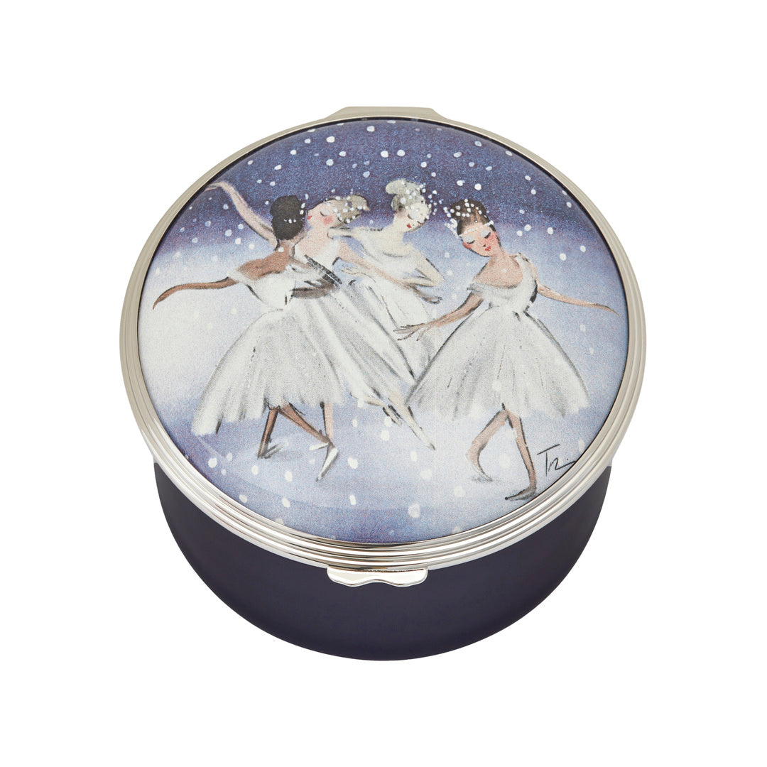 Halcyon Days Waltz of the Snowflakes Musical Enamel Box