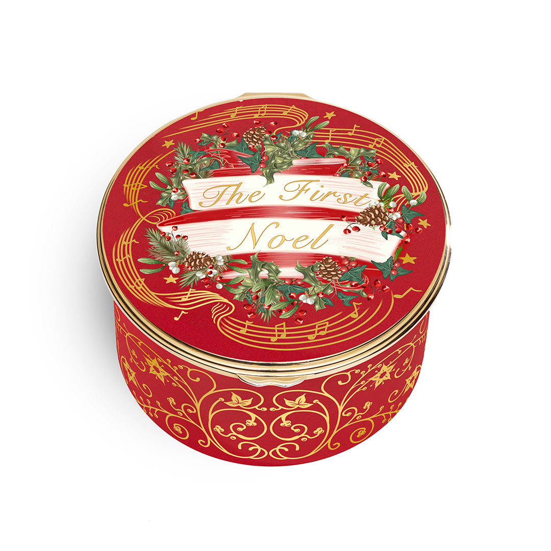 Halcyon Days The First Noel Musical Enamel Box