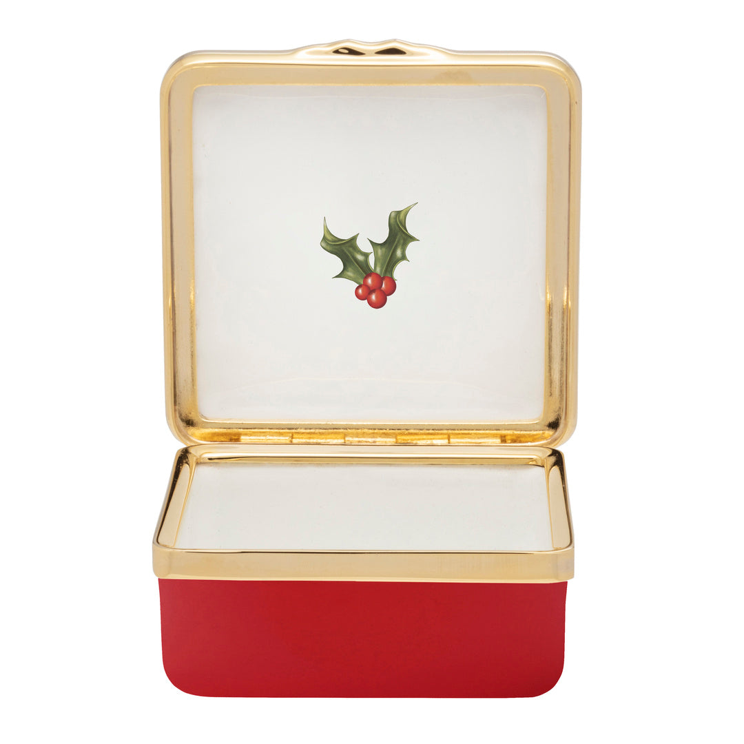 Halcyon Days Waiting for Christmas Enamel Box