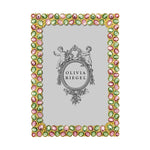 Olivia Riegel Pink & Green Crystal Frame, 4x6