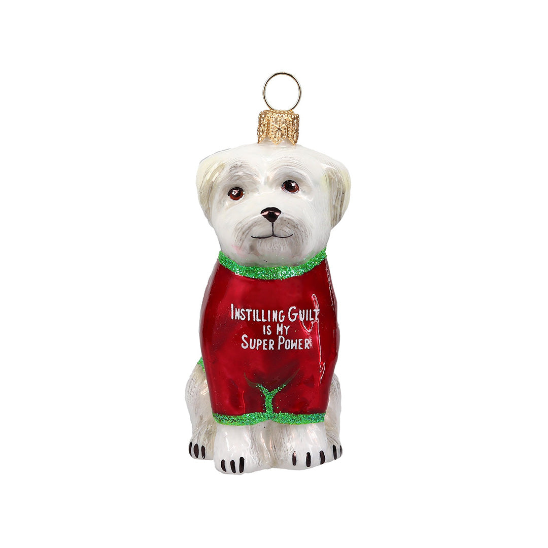 Maltese in T-Shirt Ornament