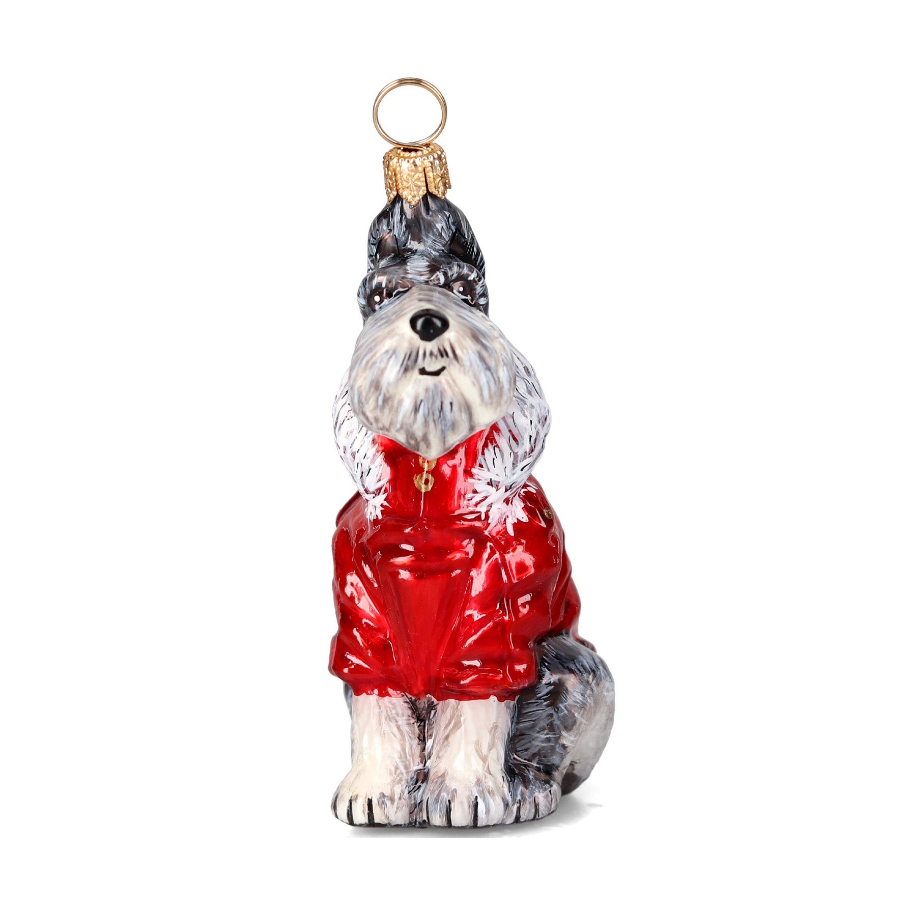 Schnauzer in Winter Coat Ornament