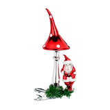 Mushroom with Tiny Santa Ornament
