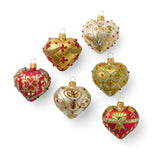 Mini Hearts Ornaments, Set of 6
