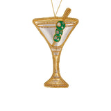 Martini Glass with Olives Ornament
