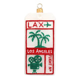 Los Angeles Luggage Tag Ornament