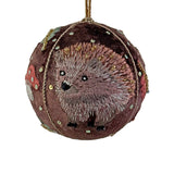 Hedgehog Velvet Ball Ornament
