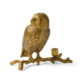 Owl on Branch Candleholder