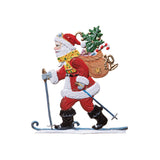 Skiing Santa Ornament