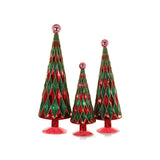 Holiday Harlequin Trees, Set of 3
