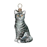 American Shorthair Gray Cat Ornament