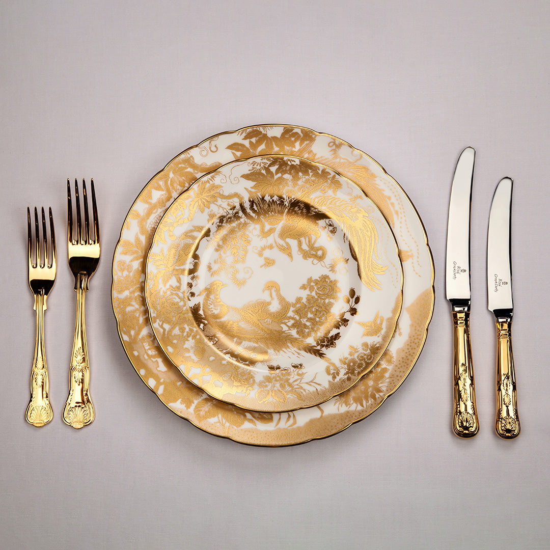 Aves Gold Dinner Plate