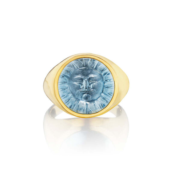 Anthony Lent Blue Topaz Sunday Ring