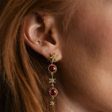 Garnet Celestial Airline Earrings