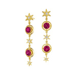 Anthony Lent Garnet Celestial Airline Earrings