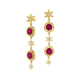 Anthony Lent Garnet Celestial Airline Earrings
