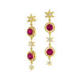Garnet Celestial Airline Earrings