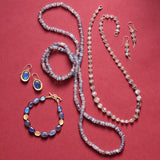 Labradorite & Coffee Bean Bead Bracelet