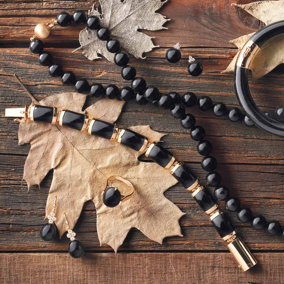 10mm Black Jade Long Necklace