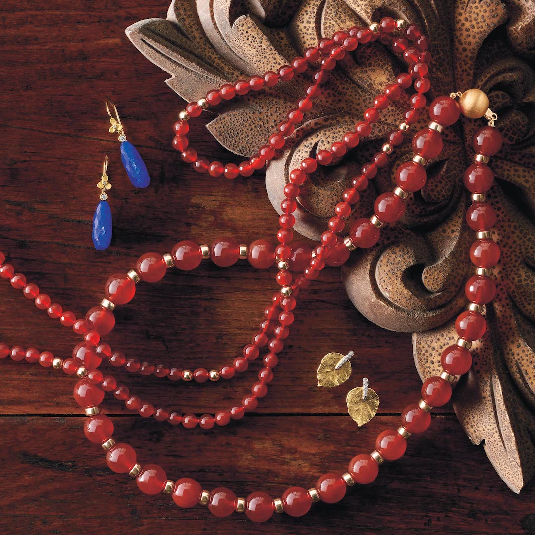 12mm Carnelian Necklace