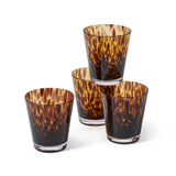 Tortoise Double Old-Fashioned Glasses, Set of 4