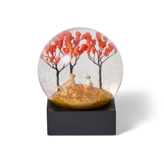 Autumn Dog Play Water Globe