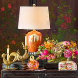 Orange Crane Lamp