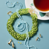 5mm Aquamarine & Gold Rope Necklace