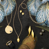 Black Diamond Woven Bib Necklace