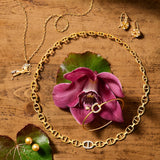 Diamond Equestrian Link Necklace