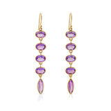 Kothari Amethyst Long Drop Earrings