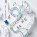 Faceted Aquamarine & Gold Rope Necklace