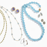 Trillion Drop Earrings in Aquamarines