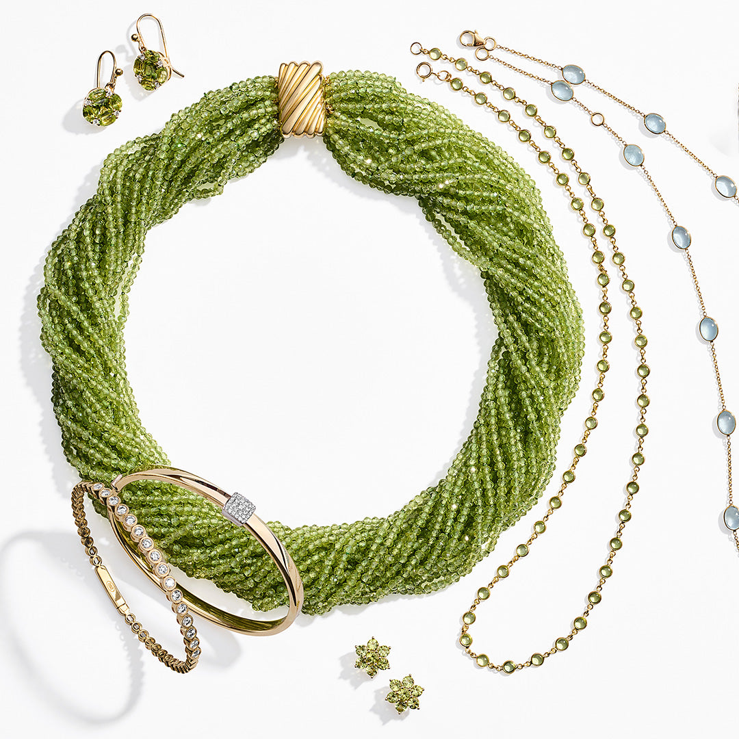 Peridot Twenty Strand Twist Necklace