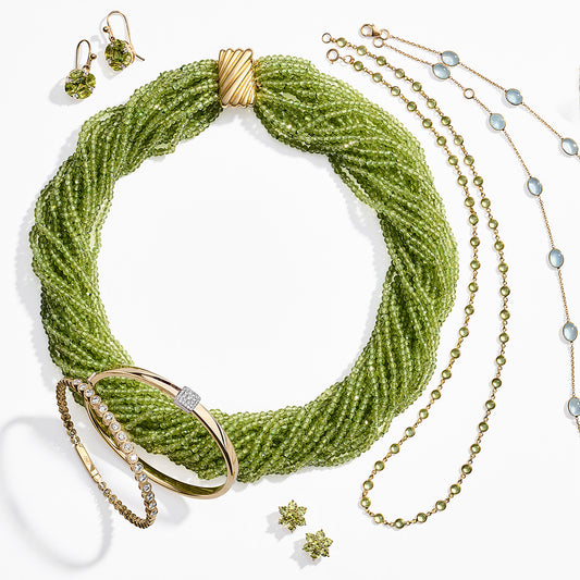 Bezel-Set Peridot Necklace