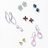 Gigi Hoop Earrings in Swiss Blue Topaz