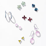 Stella Earrings in Garnet