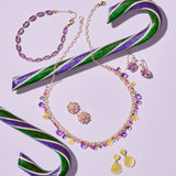 Multi-Stone Rainbow Drop Necklace