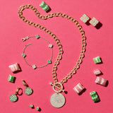Emerald & Diamond Clover Chain Bracelet