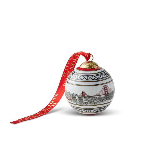 Halcyon Days San Francisco Skyline Bauble Ornament