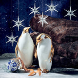 White & Gold Penguins, Set of 2