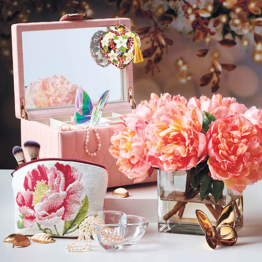 Peonies in Block Vase