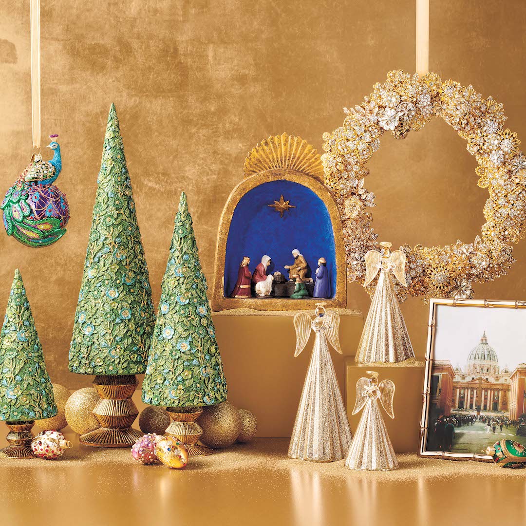 Blue Alcove Gilded Nativity