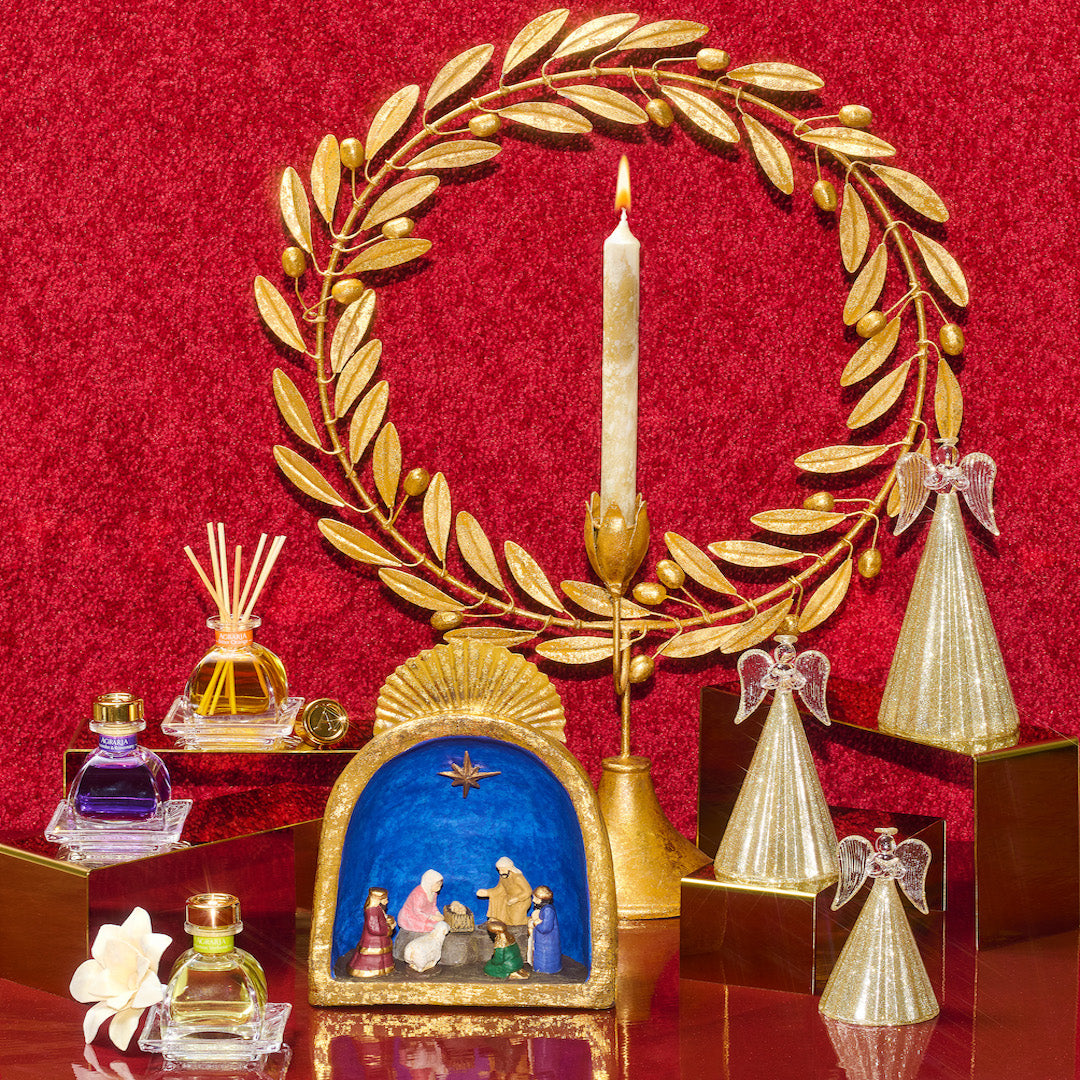 Blue Alcove Gilded Nativity