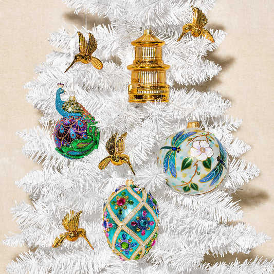 Blue & Purple Jeweled Egg Ornament