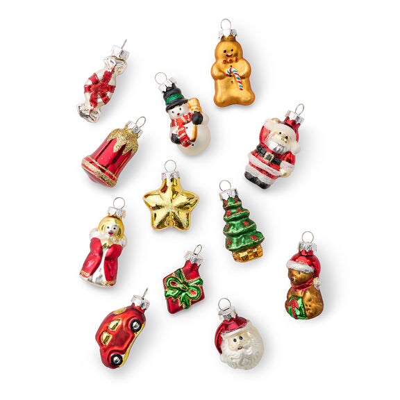 Mini Holiday Ornaments, Set of 12